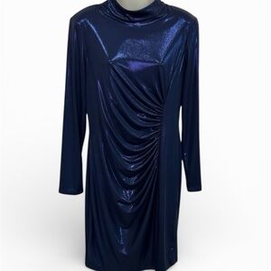 Vince Camuto Midnight Blue Long Sleeve Dress Size 14